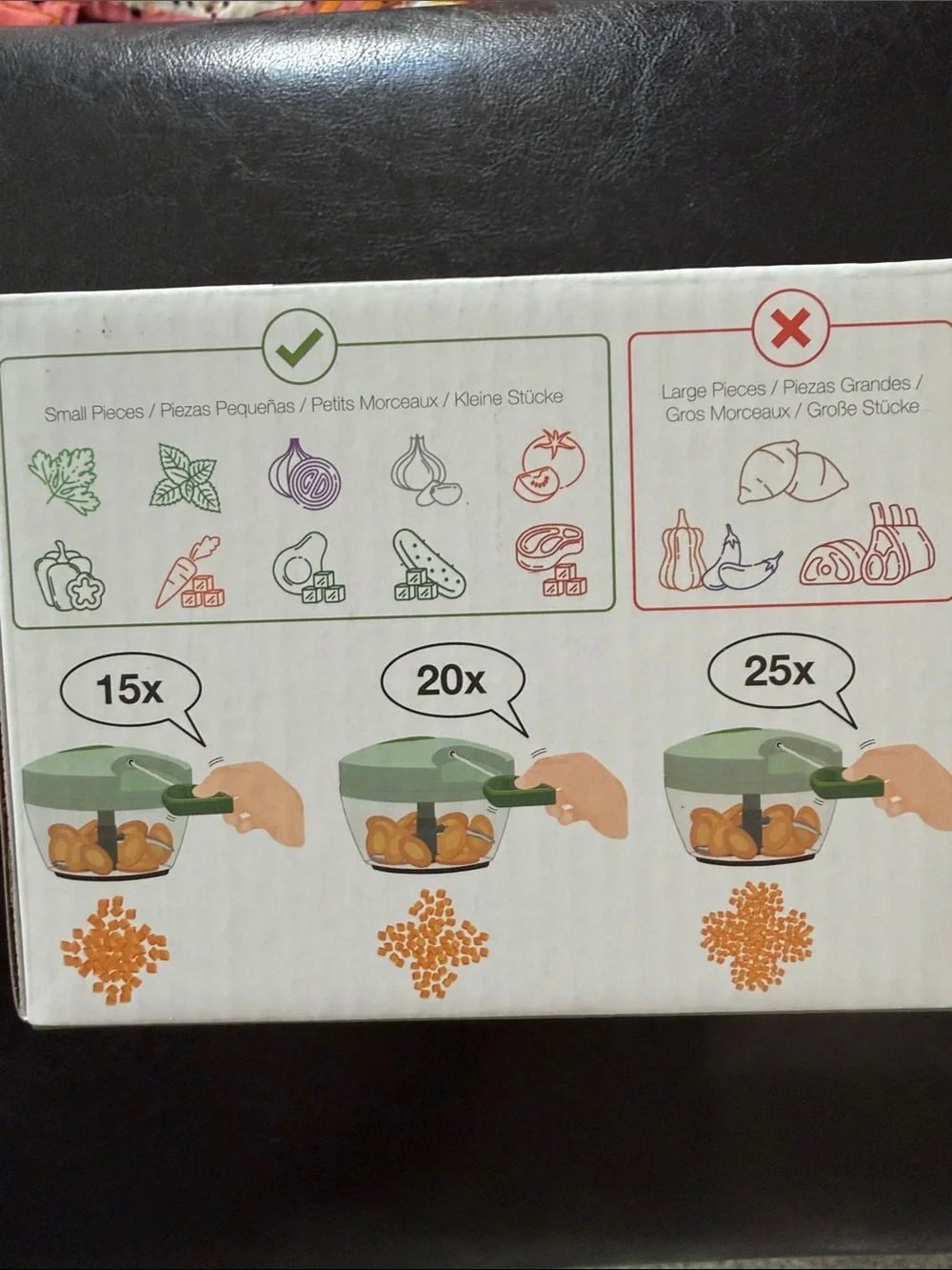 Green Vegetable Chopper - Compact Food Prep Tool